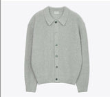 Chicmy- Lapel Button-down Knitted Cardigan