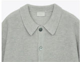 Chicmy- Lapel Button-down Knitted Cardigan