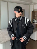 ChicMy-Fall Outfits -Autumn/Winter Coat Jacket INS Style Street Fashion Letter P Embroidered Stitching Baseball Jacket