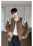 ChicMy-Fall Outfits -Autumn/Winter Coat Jacket INS Style Street Fashion Letter P Embroidered Stitching Baseball Jacket