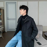 ChicMy-Fall Outfits -Autumn/Winter Coat Jacket INS Style Street Fashion Long Windproof Medium-length Coat