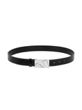 Chicmy- Metal Buckle Sleek Leather Belt