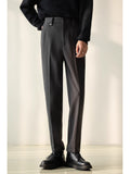 men in black costume Light Mature Style Suit Pants Men's Autumn and Winter 2024 Korean Style Trendy Casual Straight Business Small Suit Pants Trendy