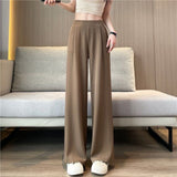 business casual outfits Suit Wide-Leg Women's Summer Thin New High Waist Draping Pants Women's Loose Slimming Casual Straight Pants Fashion Batch