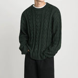 Chicmy-2026 Fall Outfits Christmas Thanksgiving Gift New Year's Eve Outfits nye Outfits chic. 10183 DARK GREEN TWIST KNITTED SWEATER