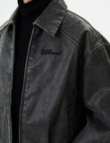 Chicmy- RT No. 11979 DARK GRAY ZIP-UP COLLAR JK