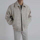 Chicmy- RT No. 3473 WOOLEN ZIP-UP COLLAR JK