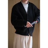 men’s fashion 2024 Cardigan Sweater Simple Advanced Knitted Cardigan Men's Autumn and Winter Sweater Men's Coat Long