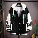 winter outfits men Spring and Autumn Hooded Baseball Uniform Boys Youth Gas Jacket Jacket Middle School Student Coat Fashion