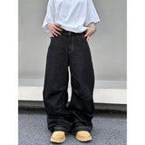 mens fashion American Retro Street Style Jeans 2024 Spring and Autumn Loose Casual Long Pants Fashion