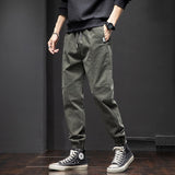 sweatpants outfit men Casual Pants Men's Ankle-Length Ankle-Tied Pants Spring and Autumn New Straight Loose Harem Overalls Long Pants Men's Pants