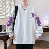 streetwear men outfits 2024 Autumn round Neck Sweater Boys Teenagers Junior High School Students Long Sleeve T-shirt