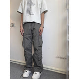 sweatpants outfit men Vintage Vintage American Workwear Jeans Men's Spring and Autumn New Japanese Retro Straight Pocket Trousers