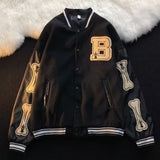 winter outfits men Spring Towel Embroidered Jacket Men's Street Hip Hop Loose Jacket American Baseball Uniform Fashion