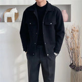 winter outfits men Woolen Coat Men's Autumn and Winter New Korean Style Trendy All-Match Casual Jacket Men's Top