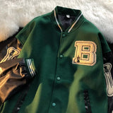 winter outfits men Spring Towel Embroidered Jacket Men's Street Hip Hop Loose Jacket American Baseball Uniform Fashion