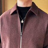 mens fall outfits 2024 Autumn and Winter Solid Color Coat Men's Casual Coat Trendy Retro Loose Men's Jacket Trendy