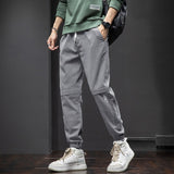 sweatpants outfit men Casual Pants Men's Ankle-Length Ankle-Tied Pants Spring and Autumn New Straight Loose Harem Overalls Long Pants Men's Pants