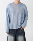 Chicmy-2026 Fall Outfits Christmas Thanksgiving Gift New Year's Eve Outfits nye Outfits chic. 11344 BLUE KNIT PULLOVER LONG SLEEVE