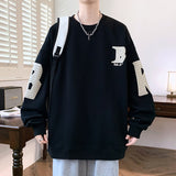 streetwear men outfits 2024 Autumn round Neck Sweater Boys Teenagers Junior High School Students Long Sleeve T-shirt