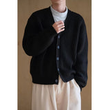 men’s fashion 2024 Cardigan Sweater Simple Advanced Knitted Cardigan Men's Autumn and Winter Sweater Men's Coat Long