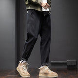 sweatpants outfit men Casual Pants Men's Ankle-Length Ankle-Tied Pants Spring and Autumn New Straight Loose Harem Overalls Long Pants Men's Pants