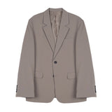 suits men Spring and Autumn Men's Jacket Korean-Style Casual Simple Suit Draping Single-Breasted Solid Color High-Grade Non-Ironing