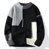 mens fall fashion Japanese Style 2024 Winter Men's Fleece-lined Sweater New Knitwear Korean Style Youth Men's Bottoming Shirt Men's Clothing