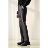 men in black costume Light Mature Style Suit Pants Men's Autumn and Winter 2024 Korean Style Trendy Casual Straight Business Small Suit Pants Trendy