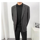 suits men Light Mature Casual Suit Men's Korean-Style Trendy Small Suit Top Hong Kong-Style Single-West Coat