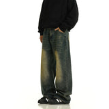 Chicmy- RT No. 11953 WASHED BLUE DENIM STRAIGHT JEANS