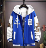 winter outfits men Spring and Autumn Hooded Baseball Uniform Boys Youth Gas Jacket Jacket Middle School Student Coat Fashion