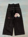 1980s fashion trends American Retro Street Hip Hop Jeans Men's and Women's 2024 Summer E-Commerce Y2K Wide Leg Jeans