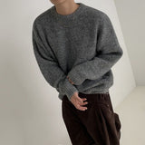 mens fall outfits Sweater Men's Autumn Korean Style Trendy Lazy Pullover Loose round Neck Top