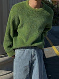 Chicmy- RT No. 11973 GREEN MOHAIR PULLOVER SWEATER