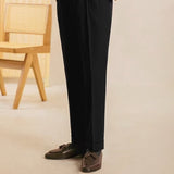 men in black costume 2024 Korean Style Four Seasons Suit Pants Men's Straight Loose Drop-down Solid Color Suit Pants Men's Fashionable Non-Ironing Suit Pants