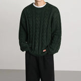 Chicmy-2026 Fall Outfits Christmas Thanksgiving Gift New Year's Eve Outfits nye Outfits chic. 10183 DARK GREEN TWIST KNITTED SWEATER