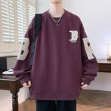 streetwear men outfits 2024 Autumn round Neck Sweater Boys Teenagers Junior High School Students Long Sleeve T-shirt