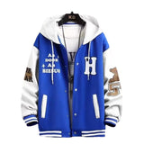 winter outfits men Spring and Autumn Hooded Baseball Uniform Boys Youth Gas Jacket Jacket Middle School Student Coat Fashion