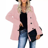 business casual outfits Wish2024 Autumn and Winter Button Coat Cardigan Lapel Cardigan Elegant Suit for Women