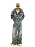 Chicmy-2026 Fall Outfits Christmas Thanksgiving Gift New Year's Eve Outfits nye Outfits chic. 11621 KNIT CAMO ZIP-UP HOODIE