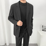 suits men Light Mature Casual Suit Men's Korean-Style Trendy Small Suit Top Hong Kong-Style Single-West Coat