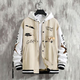 winter outfits men Men's Baseball Jacket Spring and Autumn American High Street Pu Shuai Youth Men's Loose Casual Jacket Men