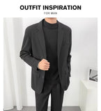 suits men Light Mature Casual Suit Men's Korean-Style Trendy Small Suit Top Hong Kong-Style Single-West Coat