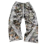 camo pants outfit men American Retro High Street Overalls Leaves Camouflage Functional Heavy-Duty Striped Wide-Leg Pants Loose Casual Pants