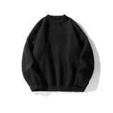 Chicmy- Pleated Knitted Round Neck Bottoming Sweater