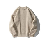 Chicmy- Pleated Knitted Round Neck Bottoming Sweater