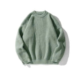 Chicmy- Pleated Knitted Round Neck Bottoming Sweater