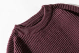 Chicmy- Pleated Knitted Round Neck Bottoming Sweater