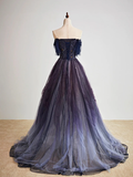 Chicmy-Cyber Monday Christmas party outfits Dark starry sky purple tulle long prom dress purple evening dress BD19